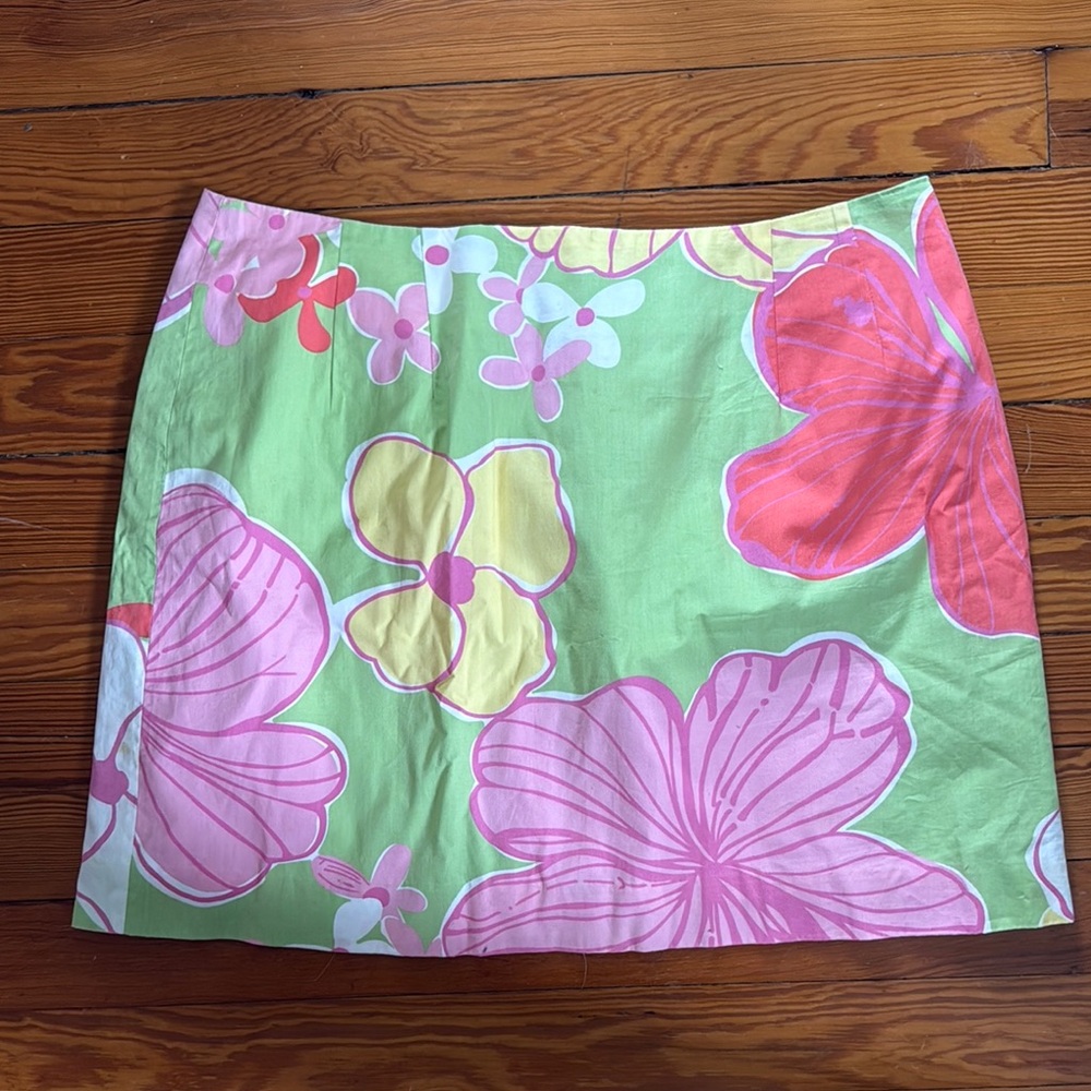 Floral Green and Pink Women's Skirt